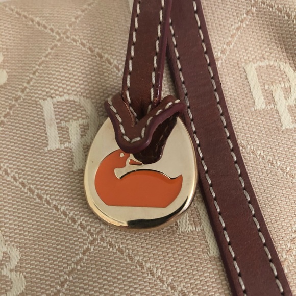 Tan Dooney and Bourke monogram shoulder bag purse - Picture 3 of 6